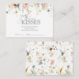 Hur många Kisses Blommigt Elegant Möhippa Game Tilläggskort