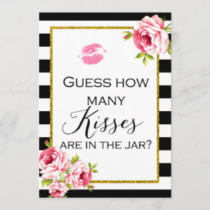 Hur många Kisses finns i Burk 5 x 7-tumssignalen Inbjudningar