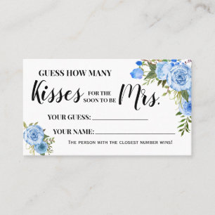 Hur många Kisses för att hon ska bli mrs Game Card Placeringskort