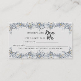 Hur många Kisses för mrs Shower Grått Game Card Placeringskort