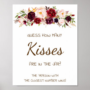 Hur många Kisses Marsala-Möhippans spelskylt Poster