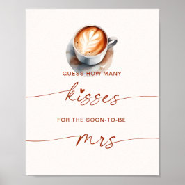 Hur många Kisses-Möhippa-kaffespel Poster