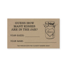 Hur många Kisses Möhippa Rustic Game Card