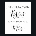 Hur många Kisses-Möhippa-spel Poster<br><div class="desc">Möhippa-mallen "gissa hur många kyssar". Om du vill komma åt avancerad redigering av verktyg går du till "Anpassa",  rulla ner och trycker på länken "klicka för att anpassa ytterligare". Om du vill ha fler designer och matchande guating-kort klickar du på länken nedan "Övriga produkter från den här samlingen".</div>