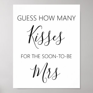 Hur många Kisses-Möhippa-spel Poster