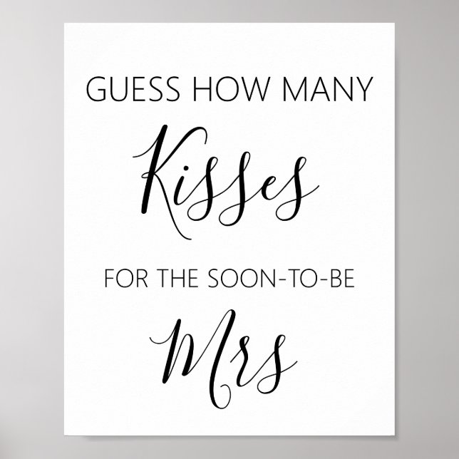 Hur många Kisses-Möhippa-spel Poster (Framsidan)