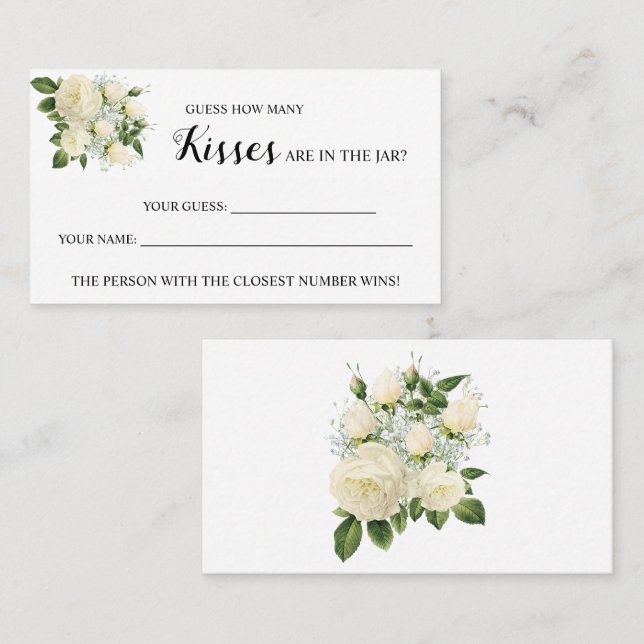 Hur många Kisses Möhippa-spelkort Placeringskort (Fram/baksida)