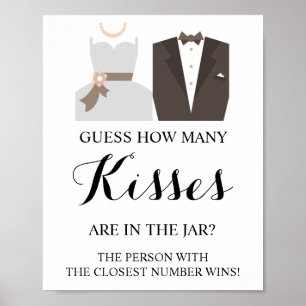 Hur många Kisses Möhippa-spelsignatur Poster