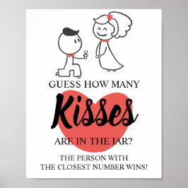 Hur många Kisses Möhippa-spelsignatur Poster