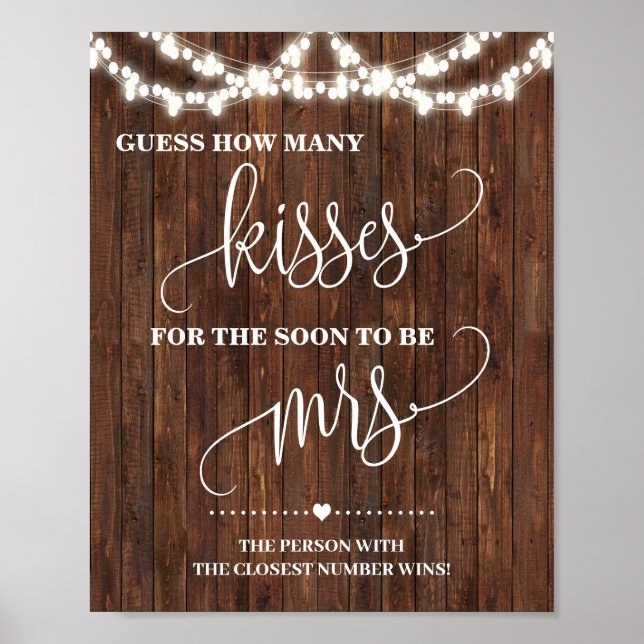 Hur många Kisses ska snart bli Mrs Western Shower? Poster (Framsidan)