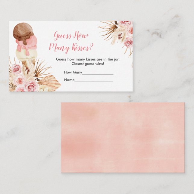 Hur många Kisses? Tilläggskort (Fram/baksida)