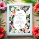 Hur många Kisses Tropical Blommigt Möhippa Game Poster<br><div class="desc">Hur många Kisses Tropical Blommigt Möhippa Game Poster? Matchande objekt är tillgängliga. Se fullt här: https://www.zazzle.com/collections/watercolor_tropical_flowers_and_leaves-119671500108864210</div>