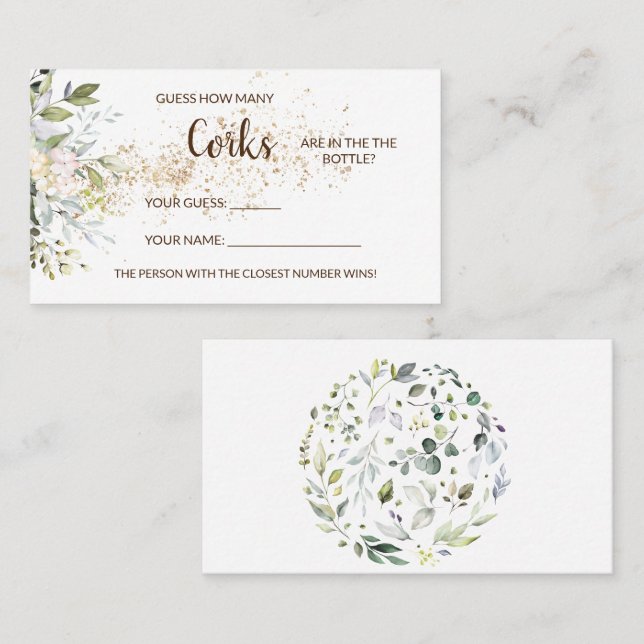 Hur många Kork-jokertecken för växtbaserad Möhippa Placeringskort (Fram/baksida)