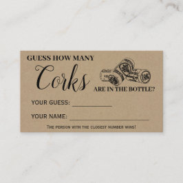 Hur många Kork Möhippa Rustic Game Card Placeringskort