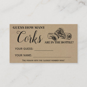 Hur många Kork Möhippa Rustic Game Card Placeringskort
