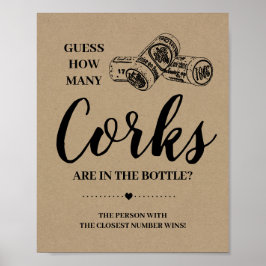 Hur många kork möhippa rustik-speltecken poster