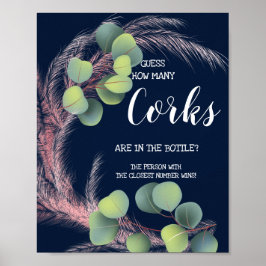 Hur många Kork Pampas Grass Möhippa-tecken Poster
