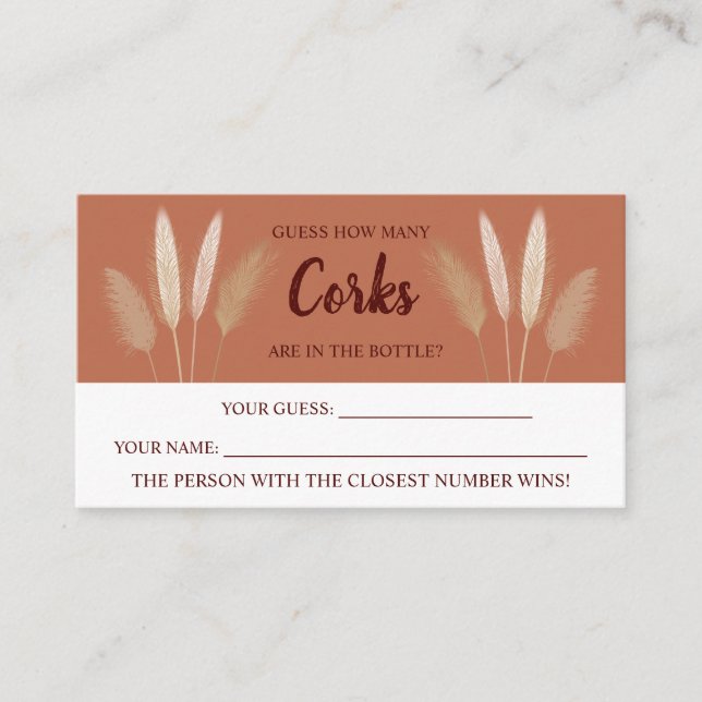 Hur många Kork Pampas Möhippa-spelkort Placeringskort (Framsida)