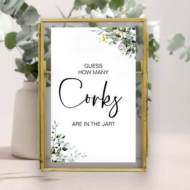 Hur Många Korkar Finns I Glaset Bröllopsdusch Poster (Skapare uppladdad)