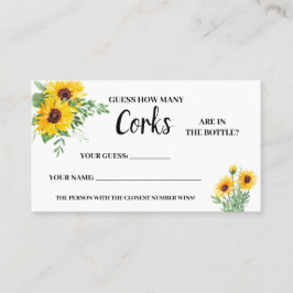 Hur Många Korkar Solroser Bröllopsdusch Spelkort Placeringskort