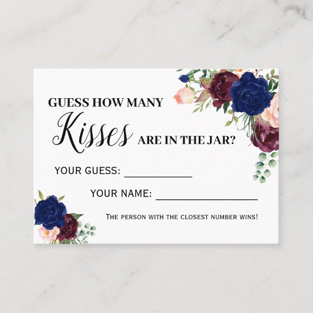 Hur många kyssar spelar det engelska spanska dusch placeringskort (Framsida)