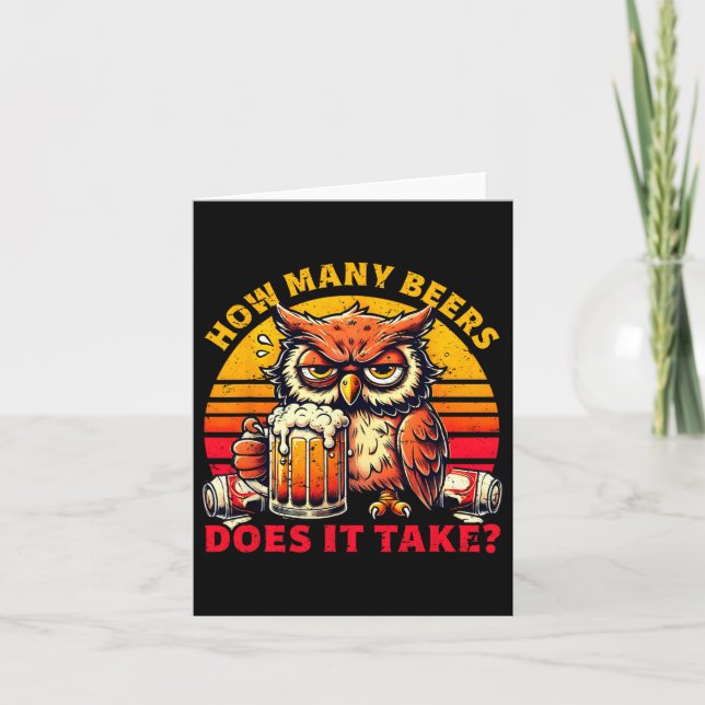 Hur många öl tar det Roligt öldrickande  Kort (Framsida)