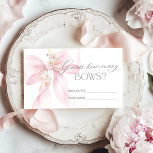 Hur många rader rosa Blommigt Bow Tilläggskort