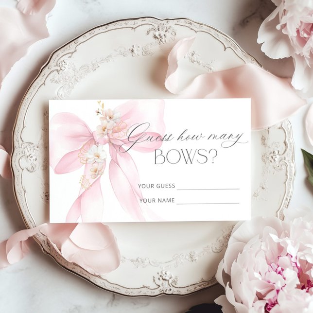 Hur många rader  rosa Blommigt Bow Tilläggskort (Skapare uppladdad)