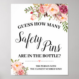 Hur många rosa-signaler för Safety Stift-spel, bab Poster