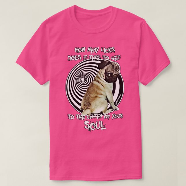 Hur många slickar tar det? t shirt (Design framsida)