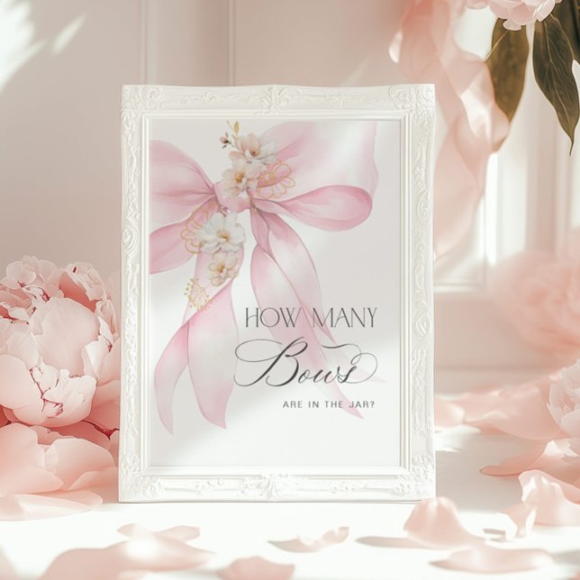 Hur många slingor Blush rosa baby shower  Poster (Skapare uppladdad)
