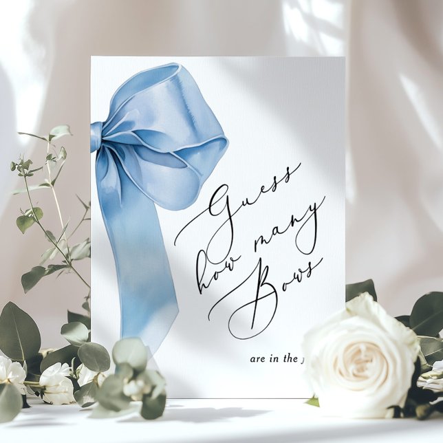 Hur många slingor finns i burken blå baby shower poster (Skapare uppladdad)