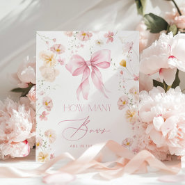 Hur många slingor Rosa rosa baby shower floral Poster