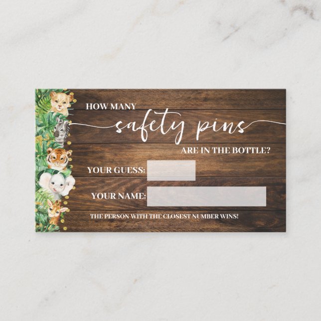 Hur många Stift Safari Baby-spelkort finns? Placeringskort (Framsida)