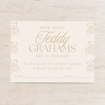 Hur Många Teddy Grahams Baby Shower Gissningslek