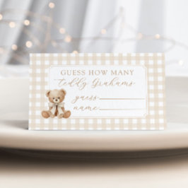 Hur många teddy grahams baby shower spel tilläggskort