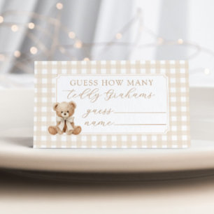 Hur många teddy grahams baby shower spel tilläggskort