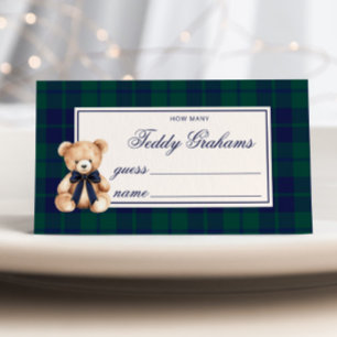 Hur många teddy grahams Teddy Bear Red Plaid Tilläggskort