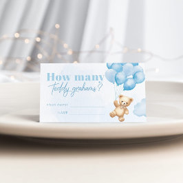 Hur många teddyna grumlar finns i burk blå? tilläggskort