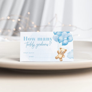 Hur många teddyna grumlar finns i burk blå? tilläggskort