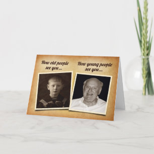 Hur människor ser dig på ett roligt födelsedagskor kort