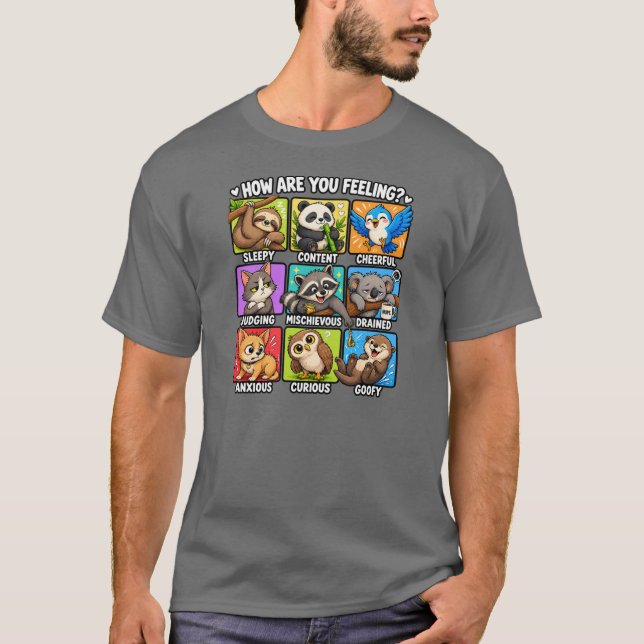 Hur mår du? Djurstämningar T Shirt (Framsida)