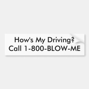Hur mitt kör? Appell 1-800-BLOW-ME Bildekal
