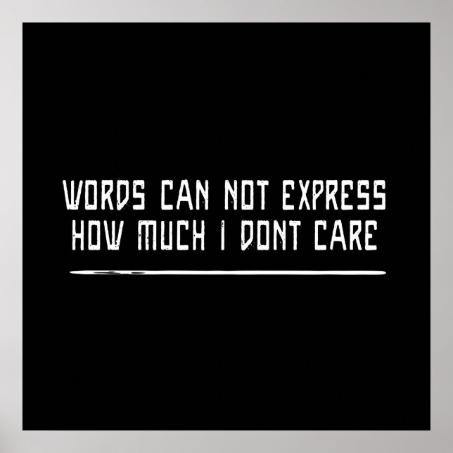 Hur mycket bryr jag mig inte poster (Framsidan)