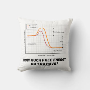 Hur mycket fri energi har du? Kemi Humor Kudde