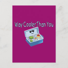 Hur mycket kylare än du vykort