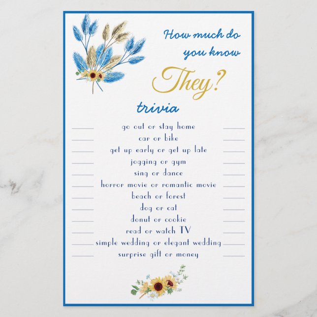 Hur mycket vet du att de är med på flygblad (Framsidan)