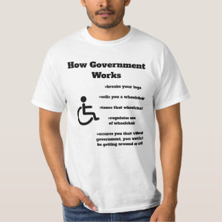 Hur myndigheter arbetar rullstol T-Shirt