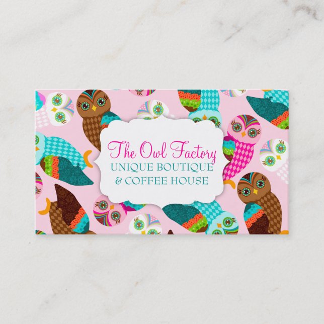 Hur nu lite ugglor? visitkort (Framsida)