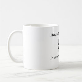 Hur om aldrig? kaffemugg